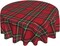Checkered Christmas Tablecloth Round 70 Inch,Red Green Retro Plaid Table Cloth,Stain Resistance Polyester Winter Xmas Holiday Table Covers for Kitchen Dining,Small Tablecloth for Parties Picnic